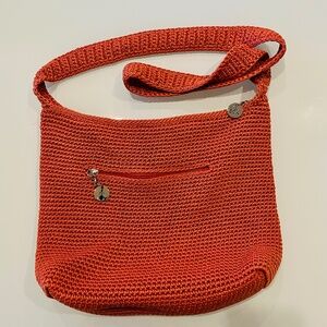 The Sak Orange Crochet Crossbody Bag